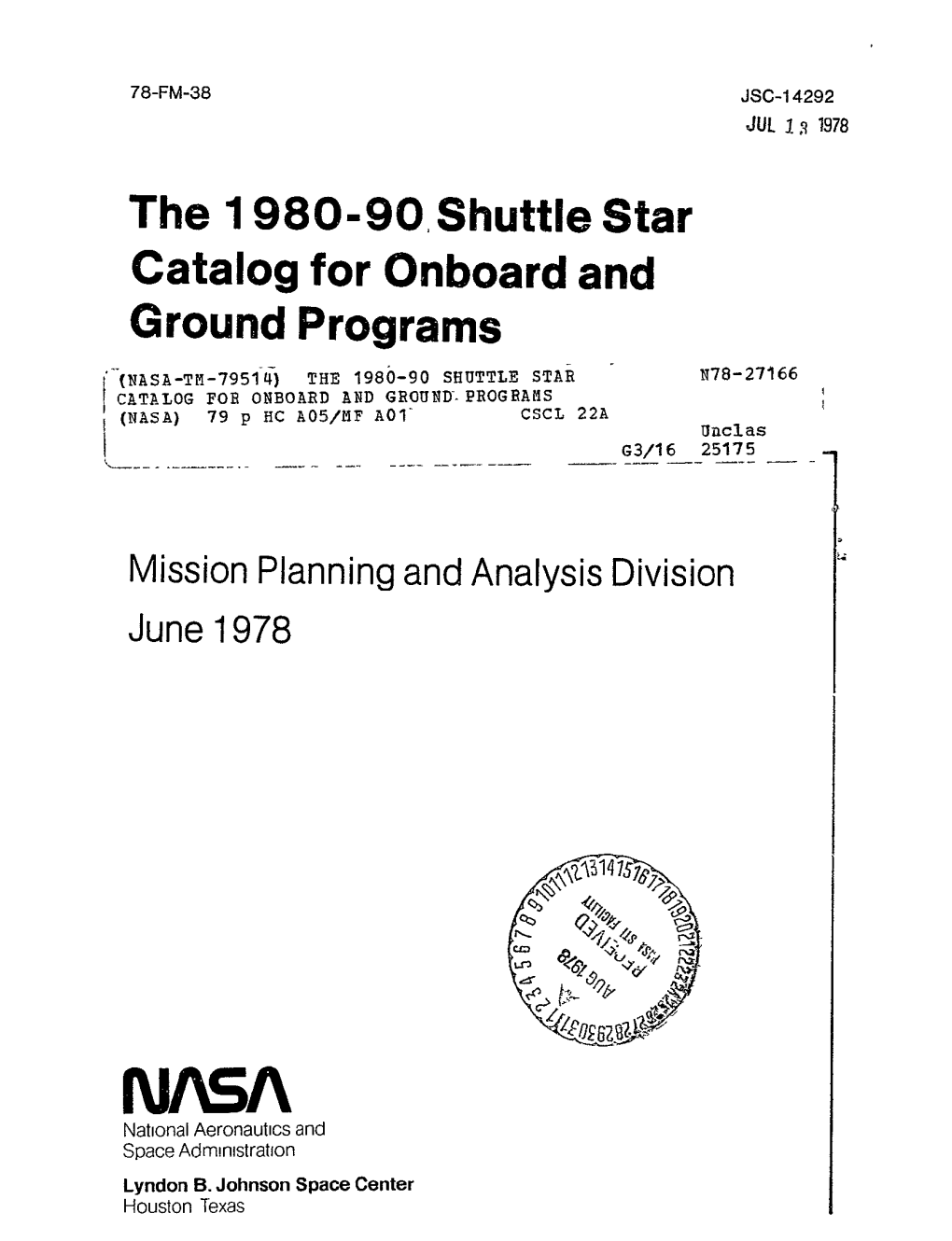 The 1980-90,Shuttle Star Catalog for Onboard and Ground Programs