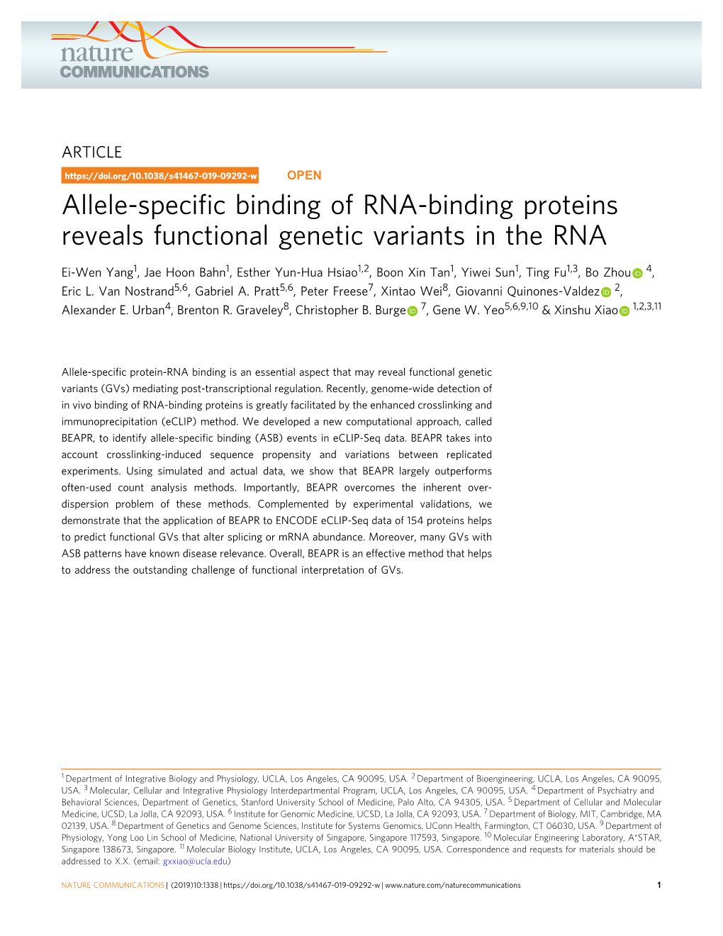 Allele-Specific Binding of RNA-Binding Proteins Reveals