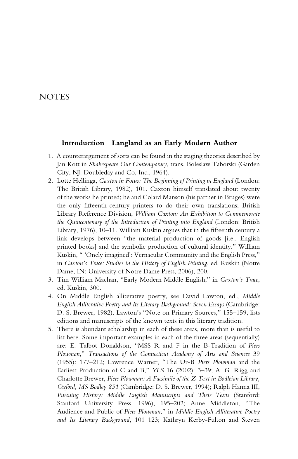 Introduction Langland As an Early Modern Author 1