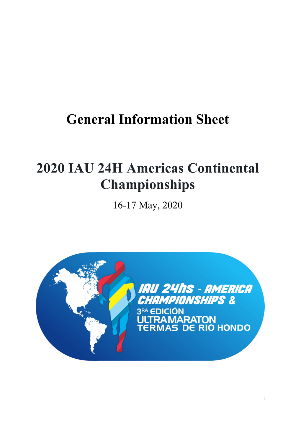 General Information Sheet 2020 IAU 24H Americas