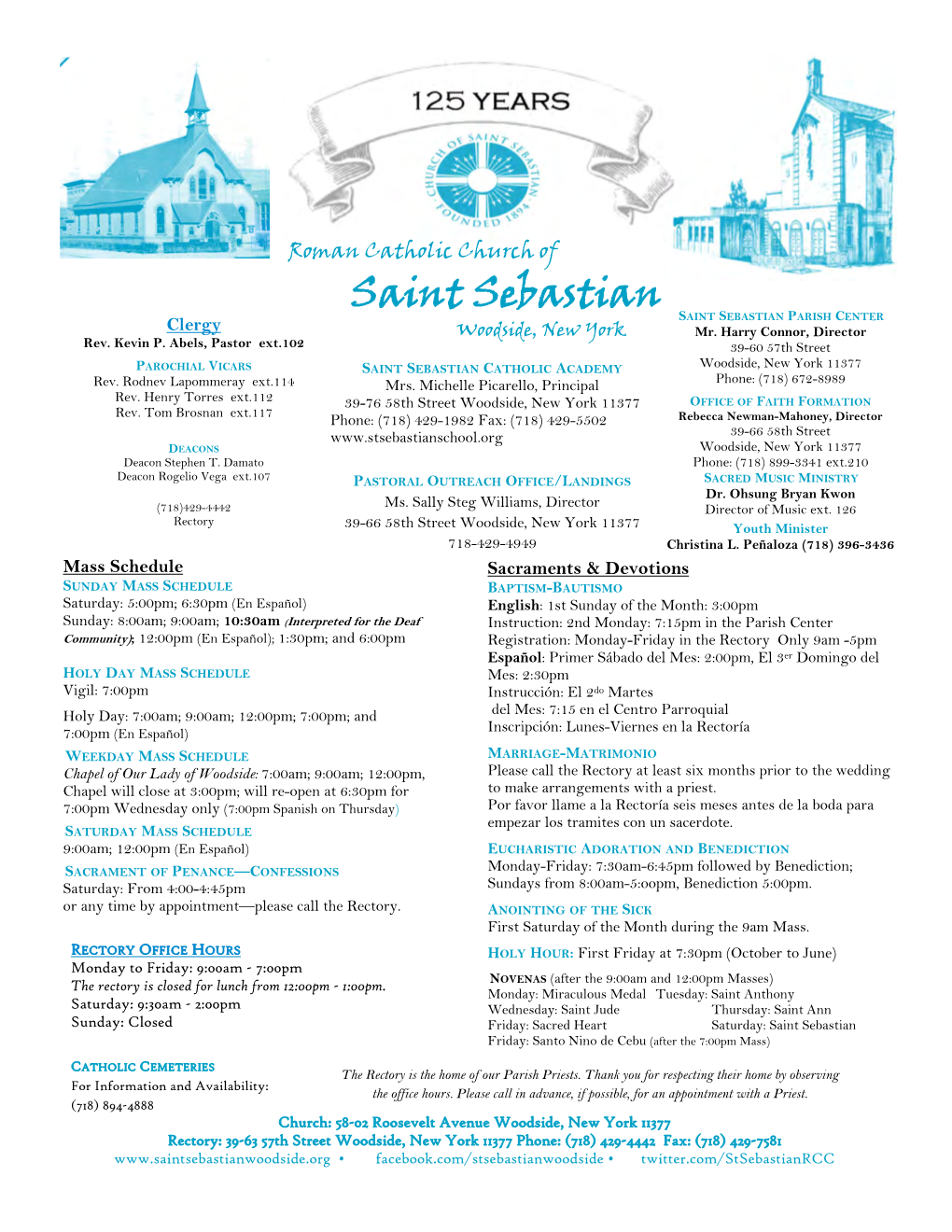 Saint Sebastian SAINT SEBASTIAN PARISH CENTER Clergy Mr