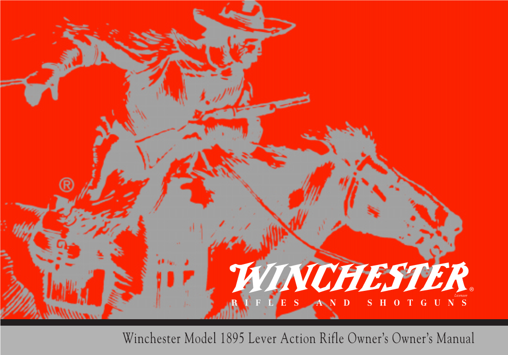 Winchester Model 1895 Lever Action Rifle Owner's Owner's Manual