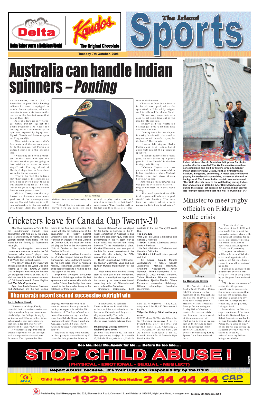 Australia Can Handle Indian Spinners – Ponting