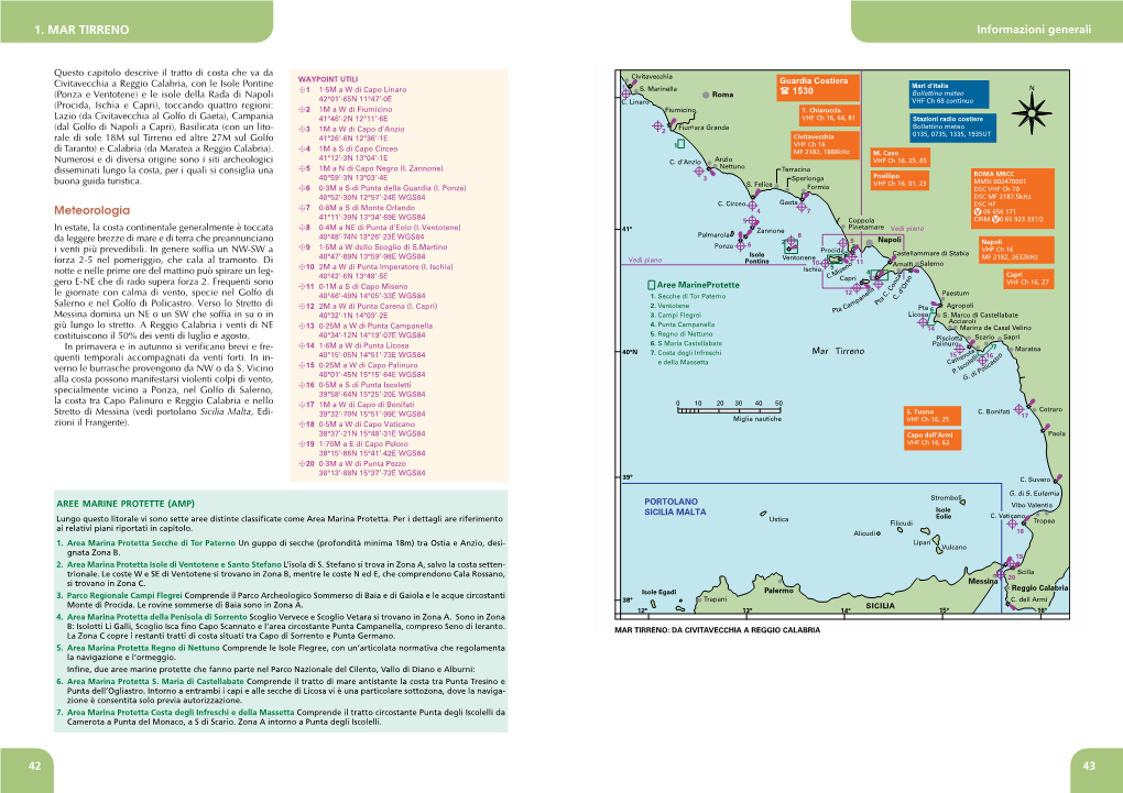 1. MAR TIRRENO Informazioni Generali