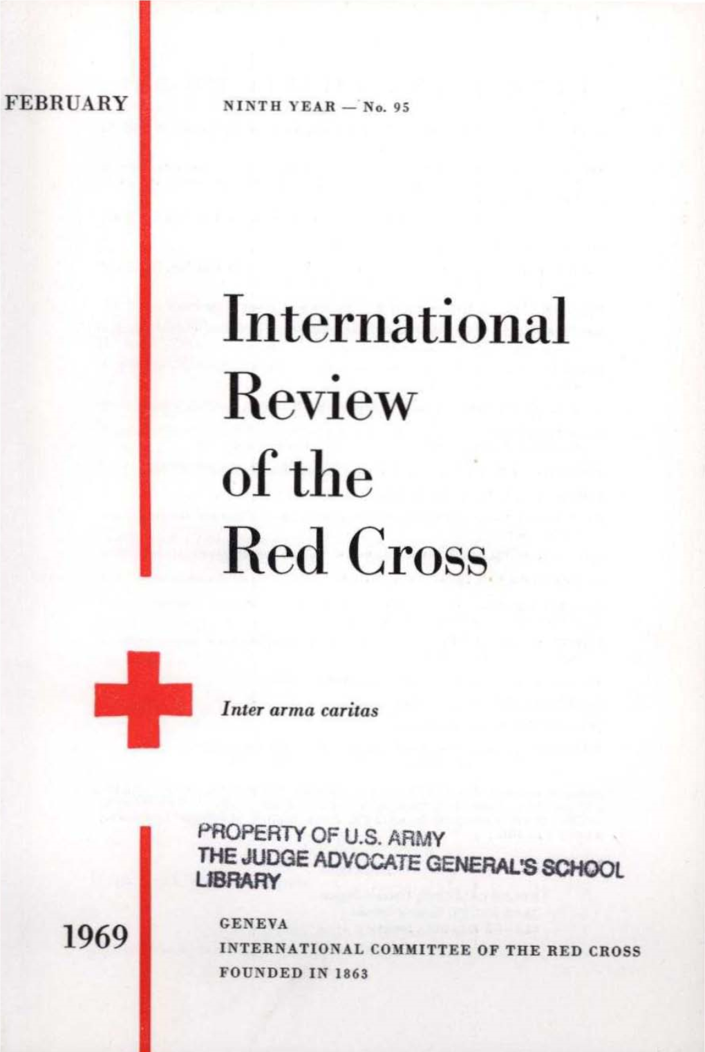 International Review of the Red Cross, February 1969, Ninth Year