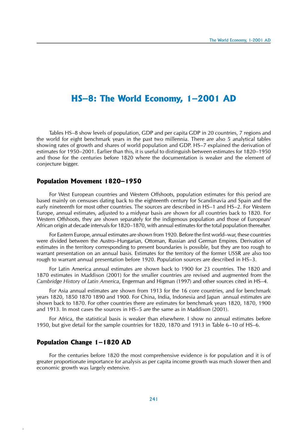 The World Economy, 1–2001 AD