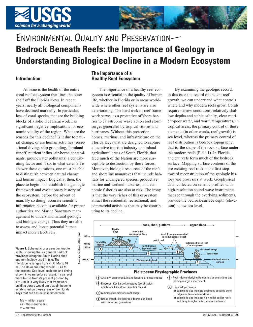Bedrock Beneath Reefs: the Importance of Geology in Understanding Biological Decline in a Modern Ecosystem
