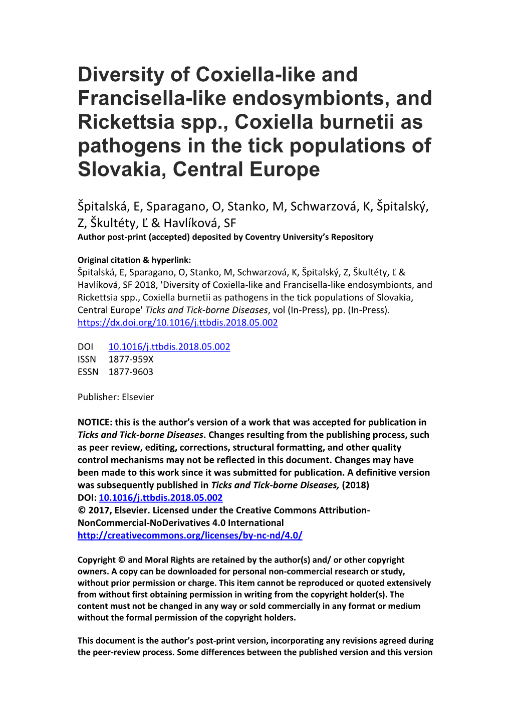Diversity of Coxiella-Like and Francisella-Like Endosymbionts