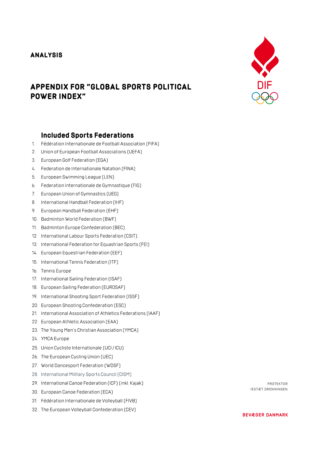 Appendix for ”Global Sports Political Power Index”