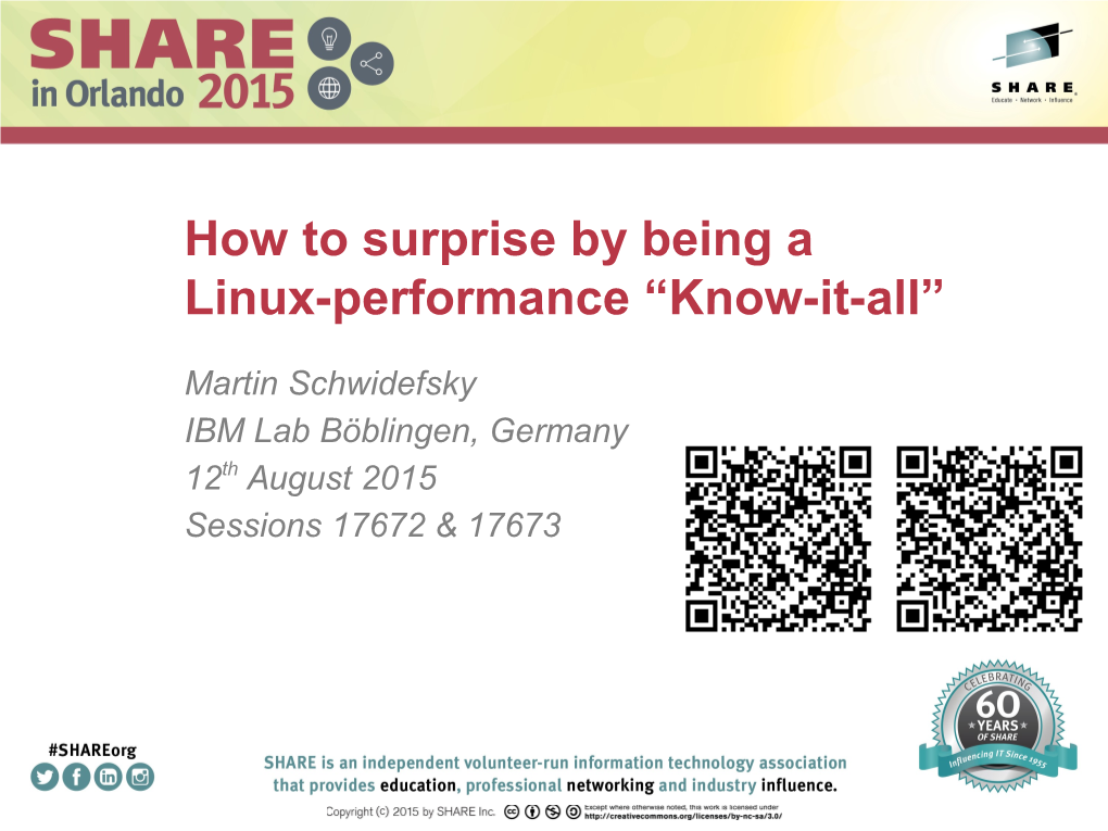 How to Surprise by Being a Linux Performance Know-It-All