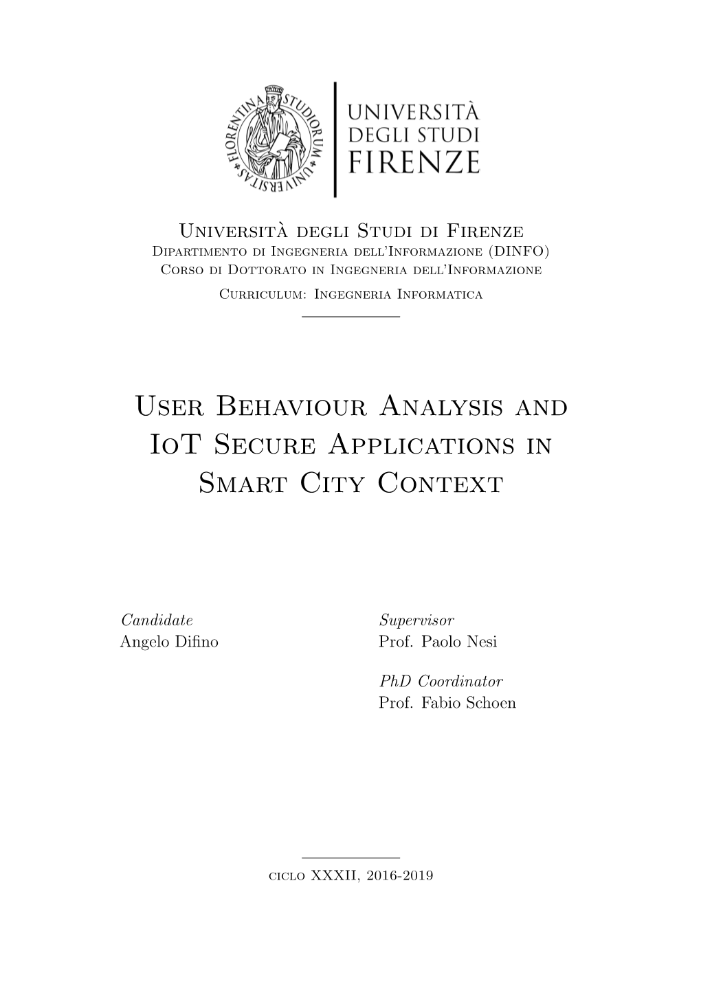 Angelo Difino's Phd Thesis