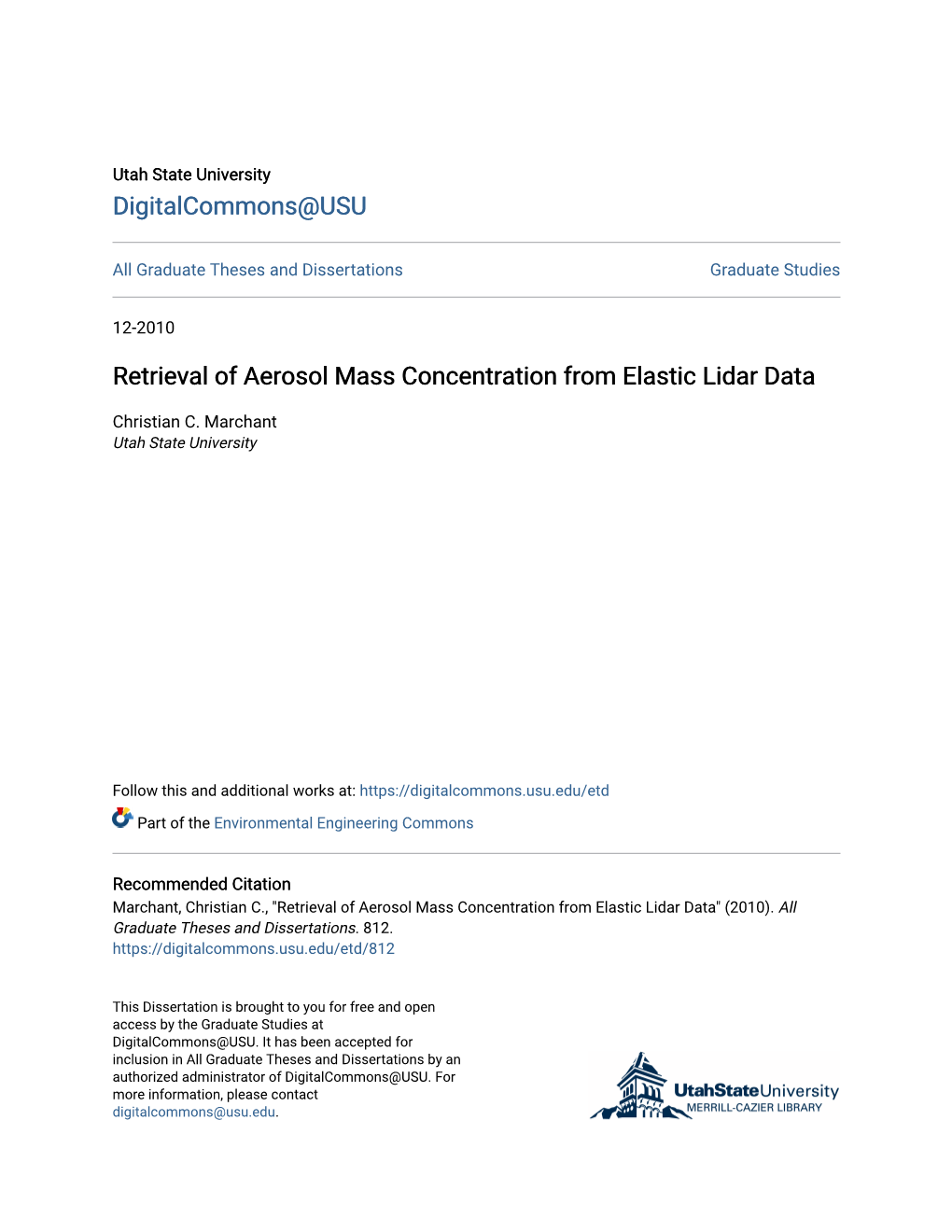 Retrieval of Aerosol Mass Concentration from Elastic Lidar Data