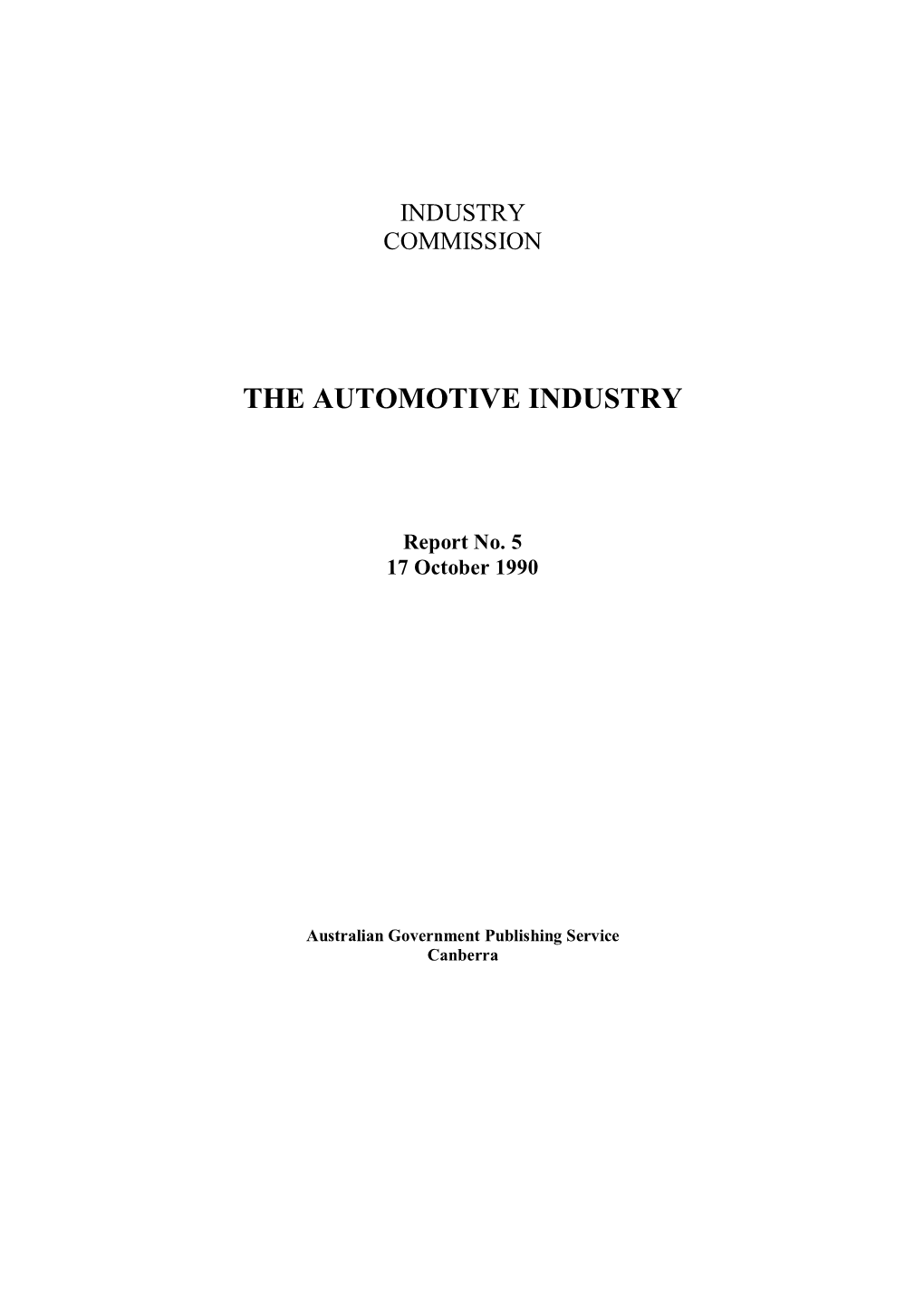 The Automotive Industry