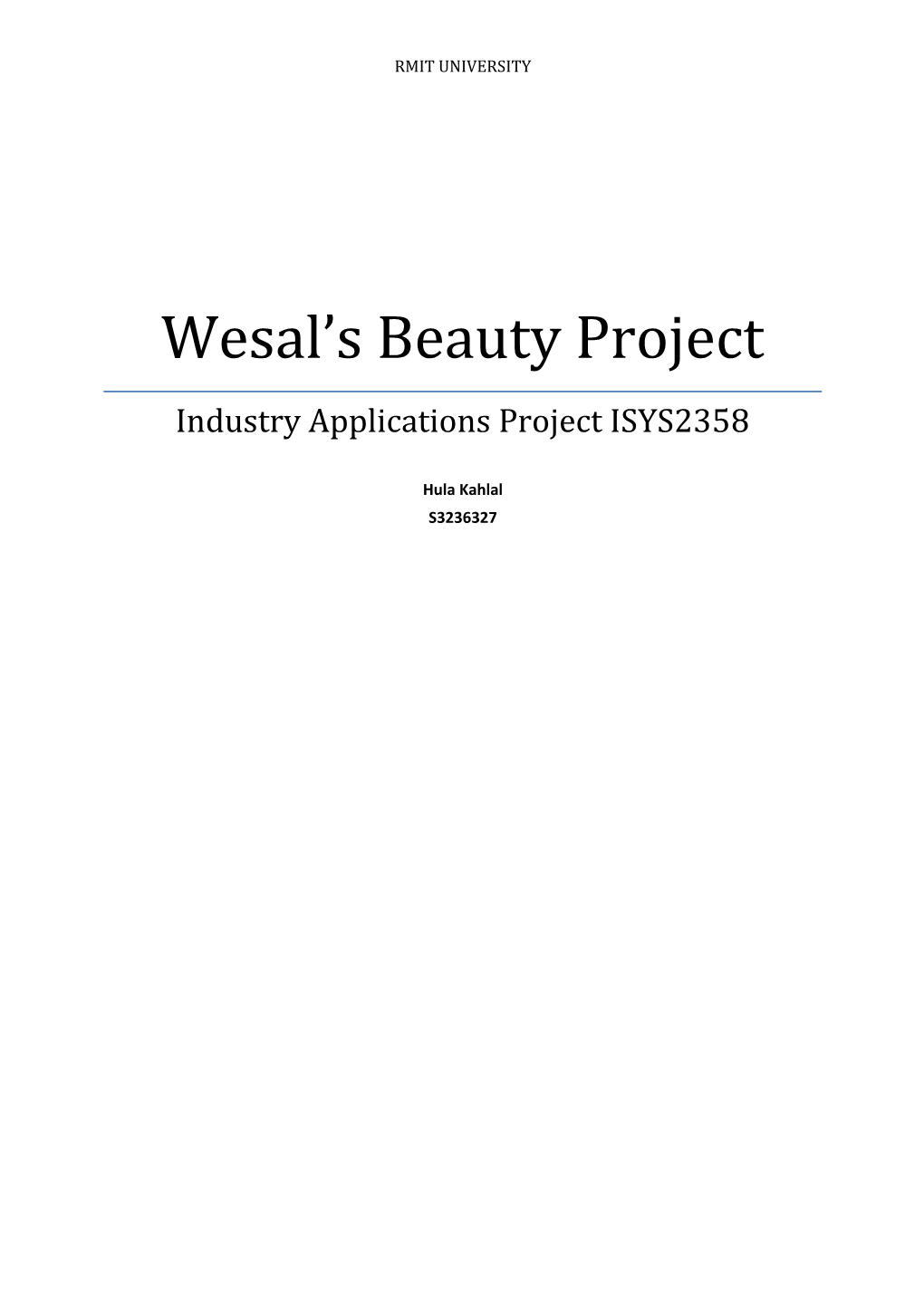 Wesal S Beauty Project