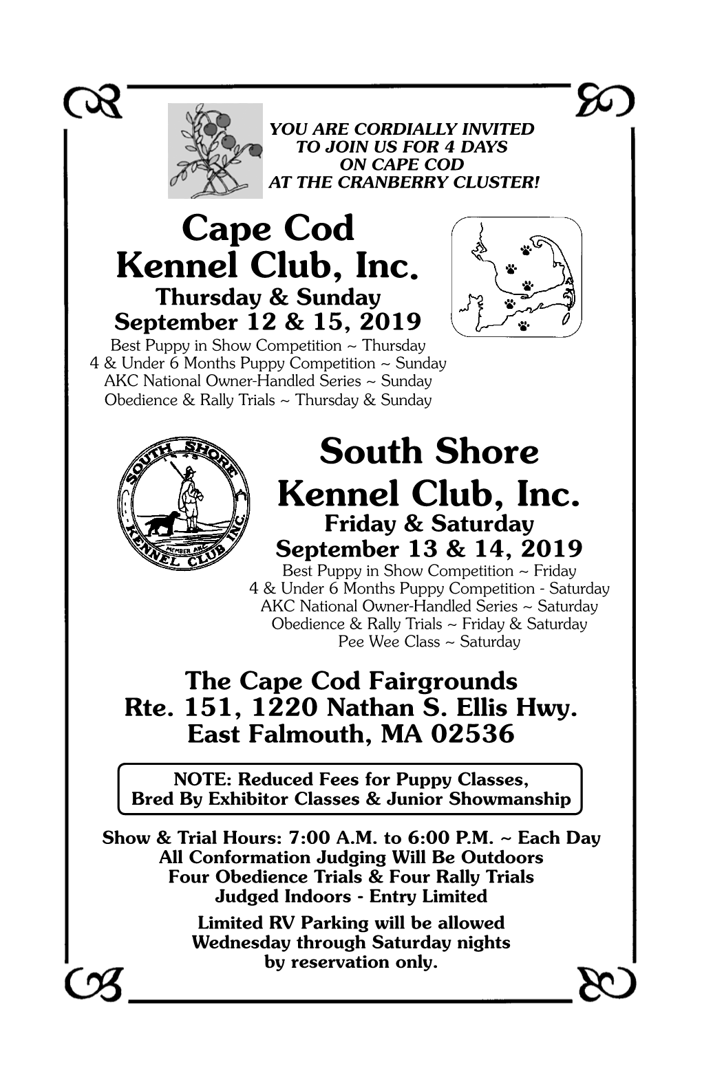 Cape Cod Kennel Club, Inc. South Shore