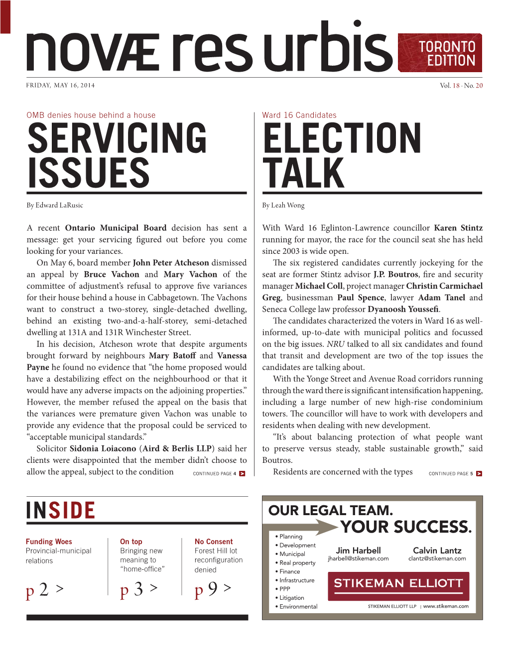 Servicing Issues Election Talk