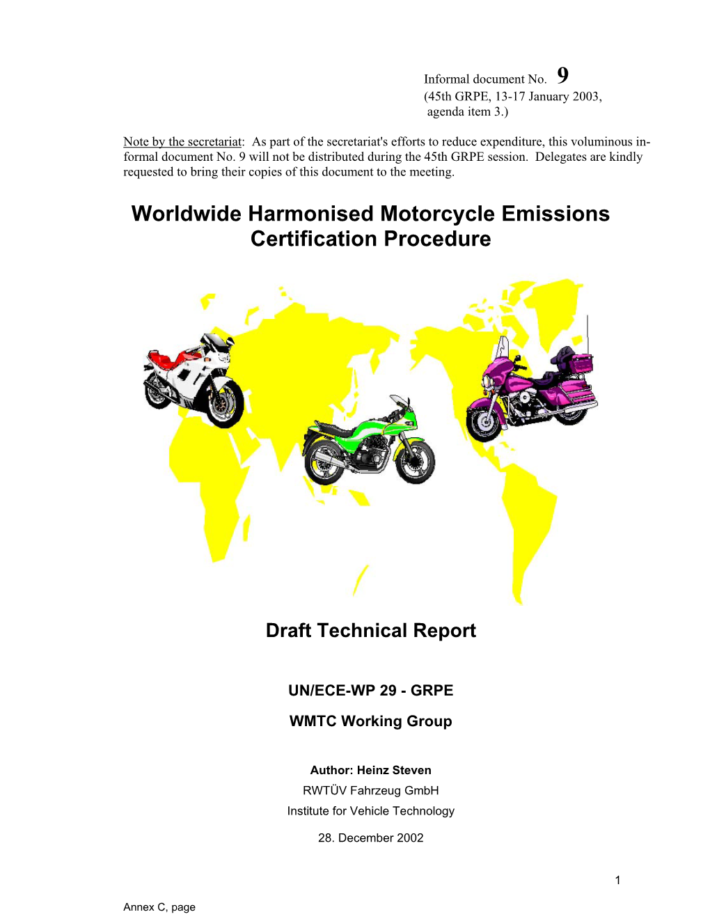 Worldwide Harmonised Motorcycle Emissions Certification Procedure