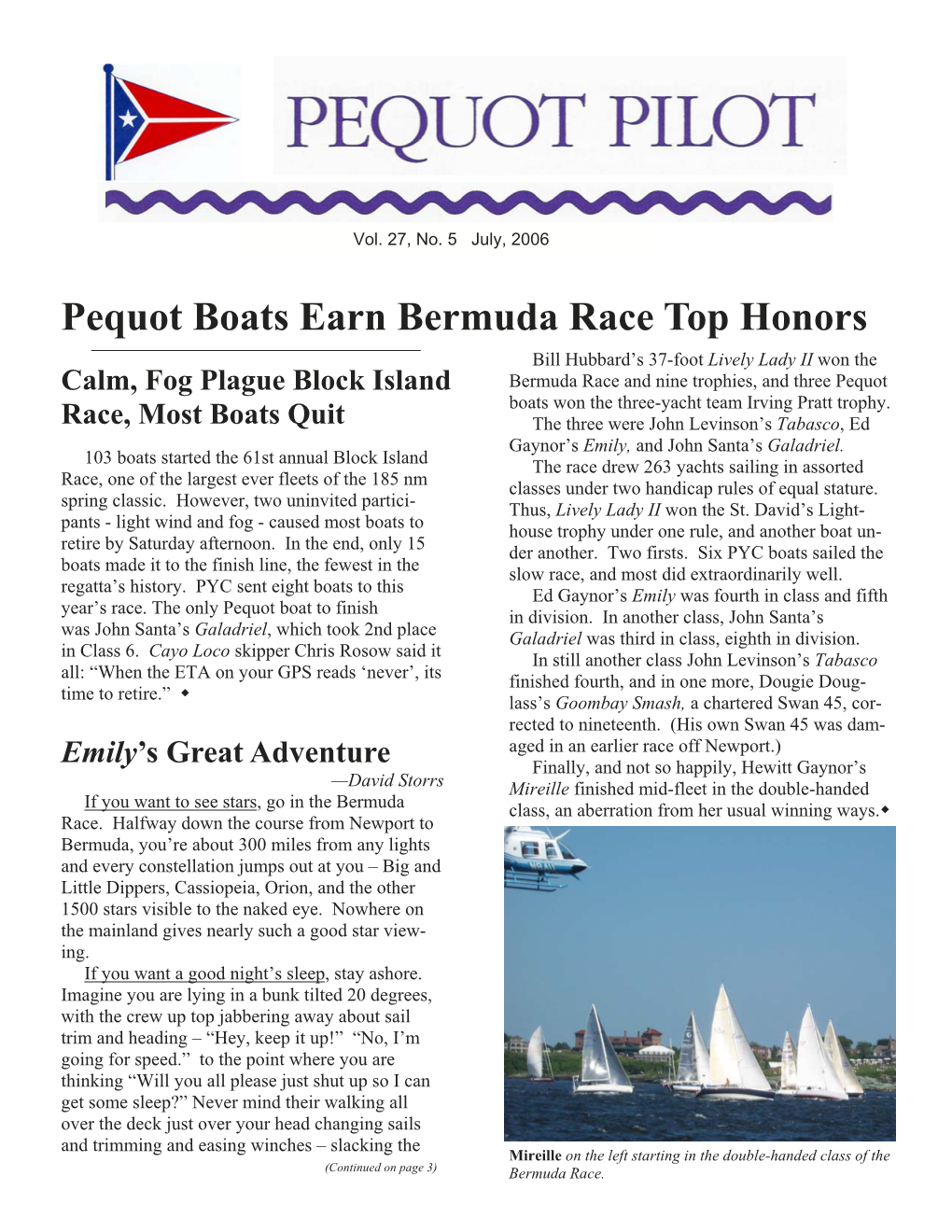 Pequot Boats Earn Bermuda Race Top Honors