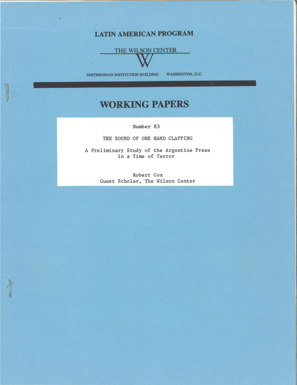 Working Papers