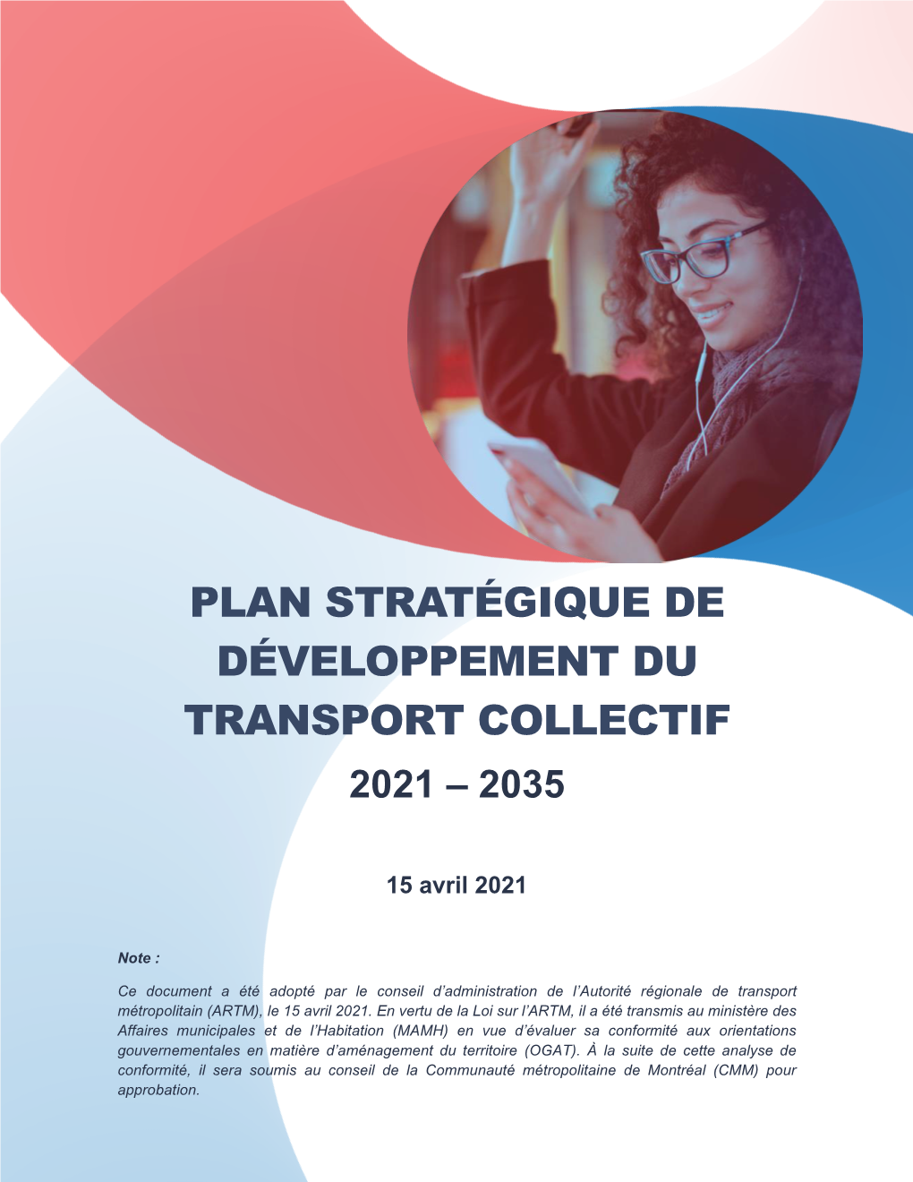 Plan Stratégique De Développement Du Transport Collectif 2021 – 2035