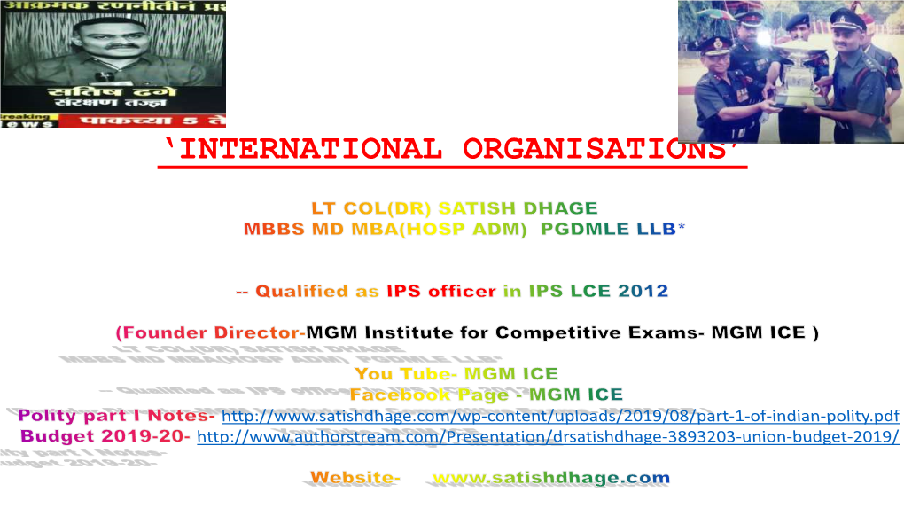 'International Organisations'