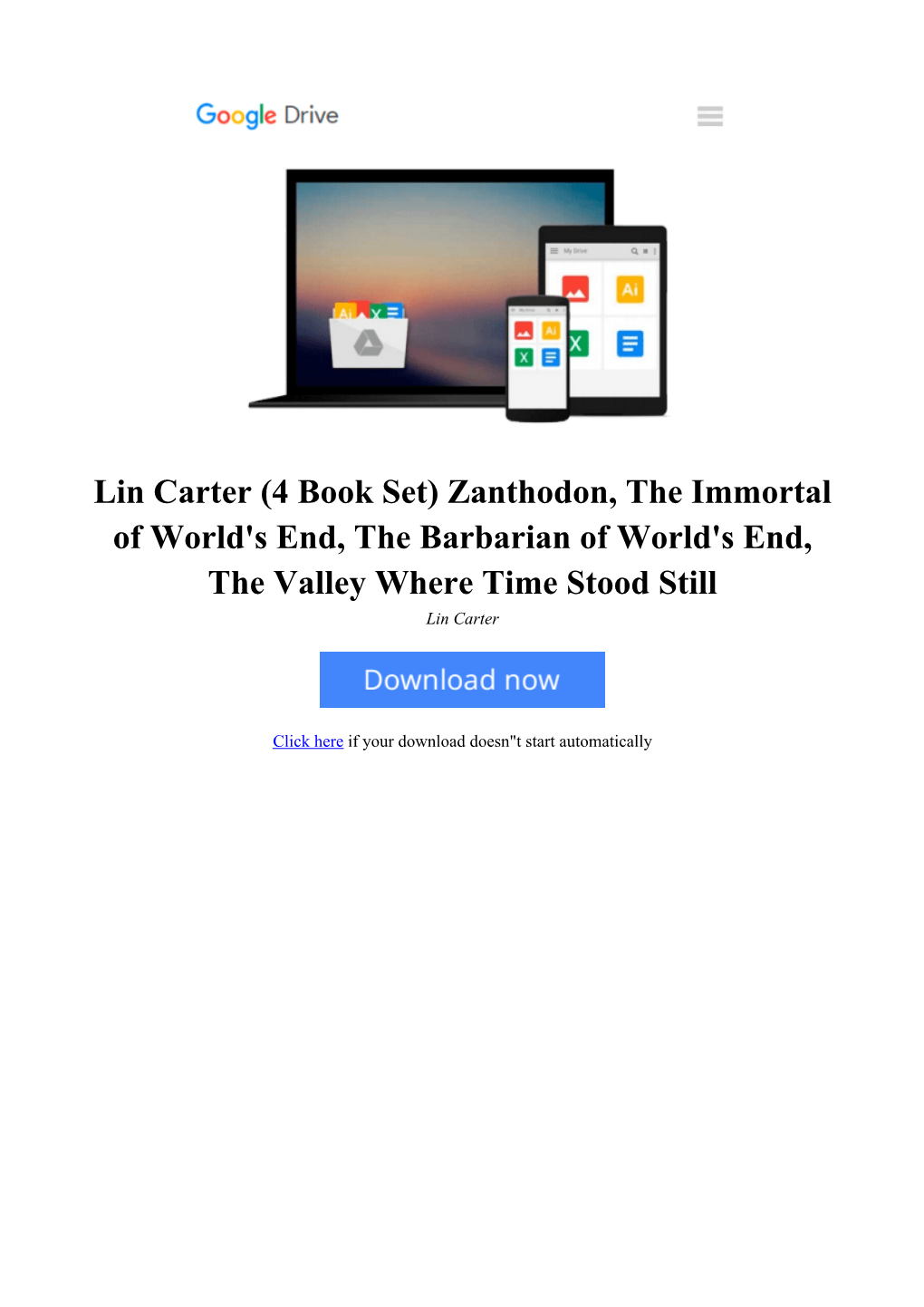 [3294]⋙ Lin Carter (4 Book Set) Zanthodon, the Immortal of World's