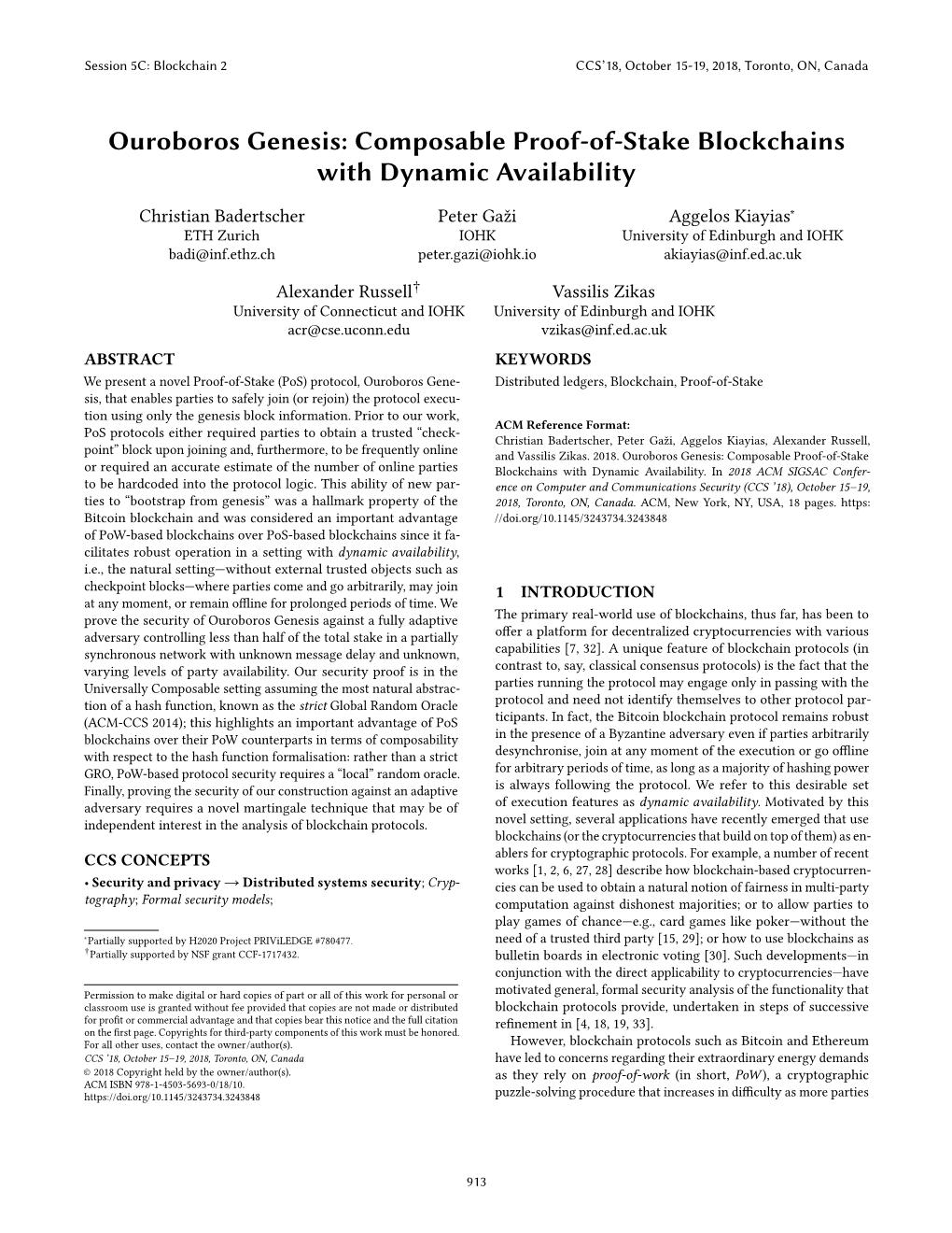 Composable Proof-Of-Stake Blockchains with Dynamic Availability