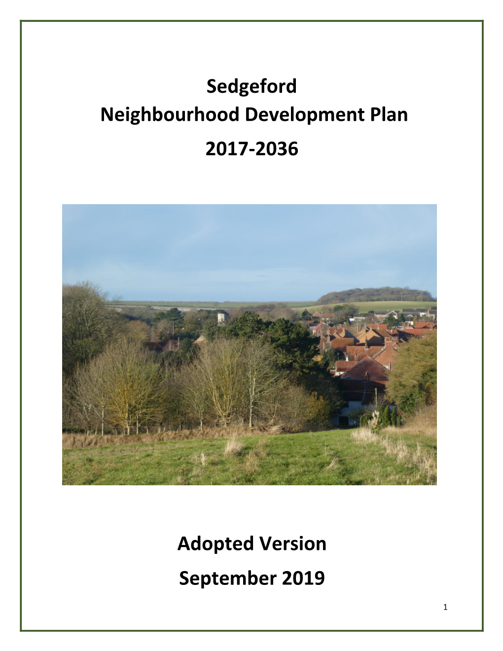 View the Sedgeford Neighbourhood Plan
