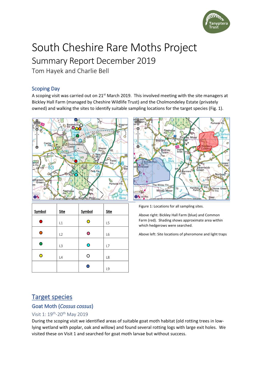 South Cheshire Rare Moths Project Summary Report December 2019 Tom Hayek and Charlie Bell