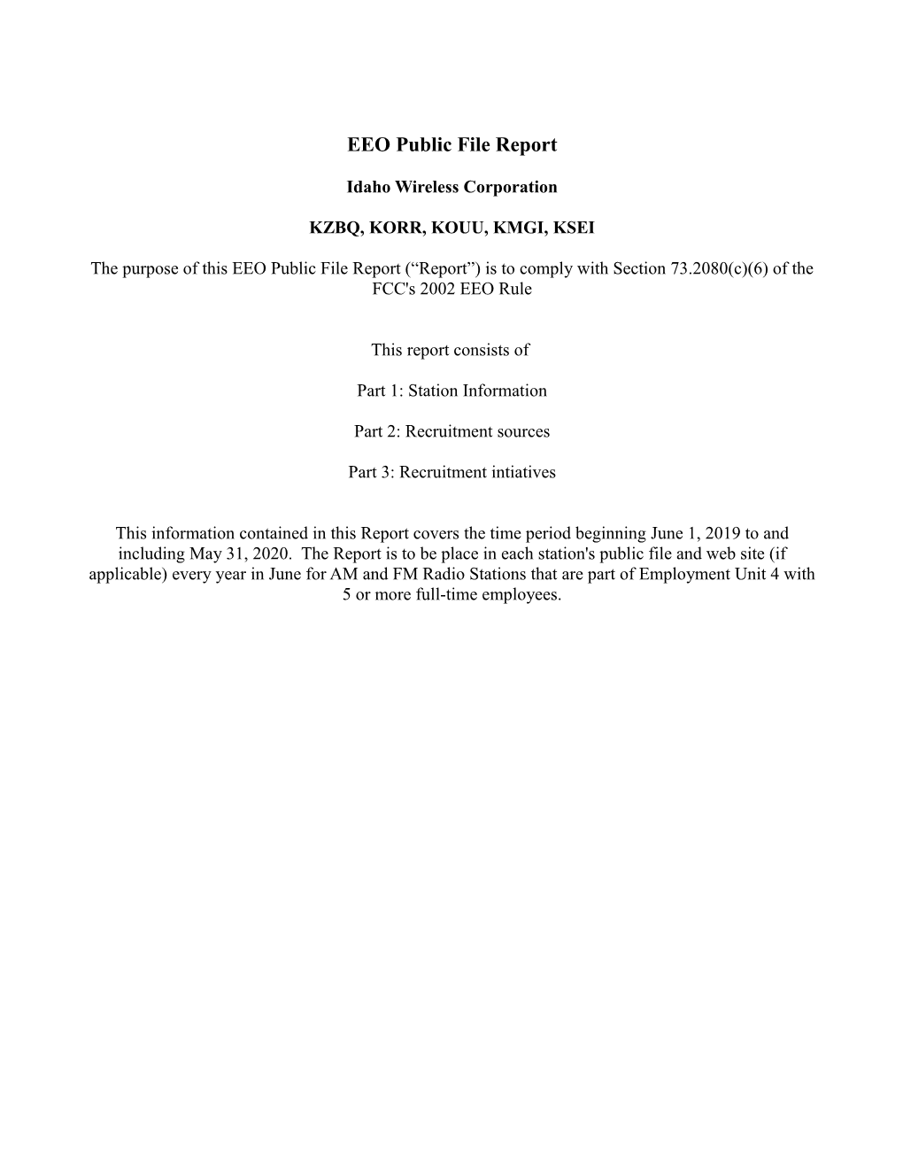EEO Public File Report