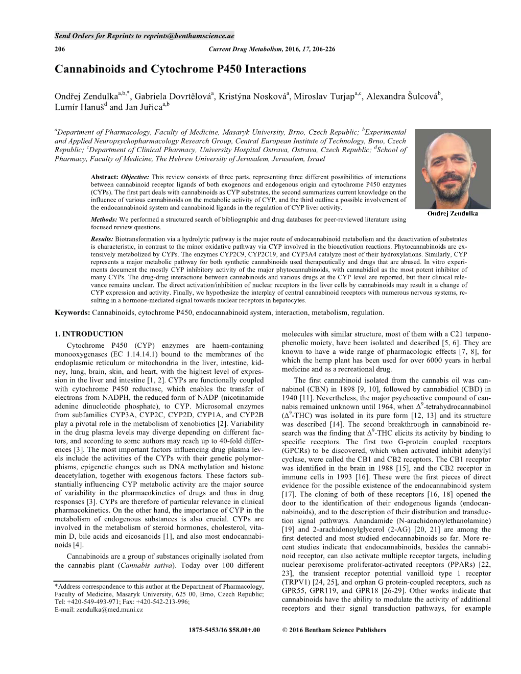 Cannabinoids and Cytochrome P450 Interactions