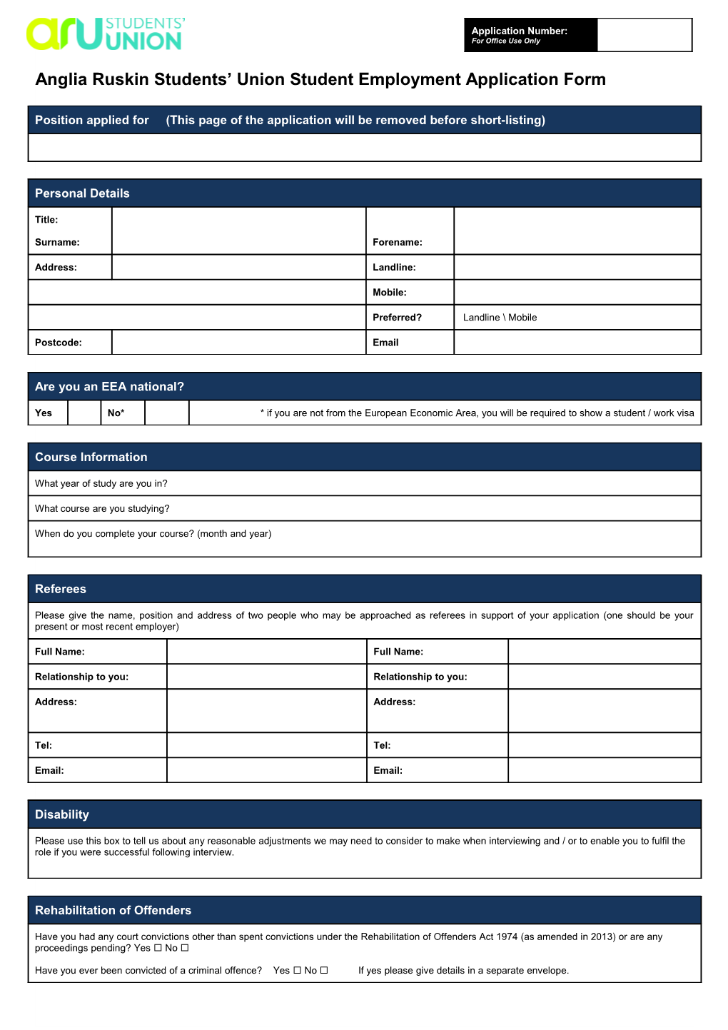 Employment Application Form s6