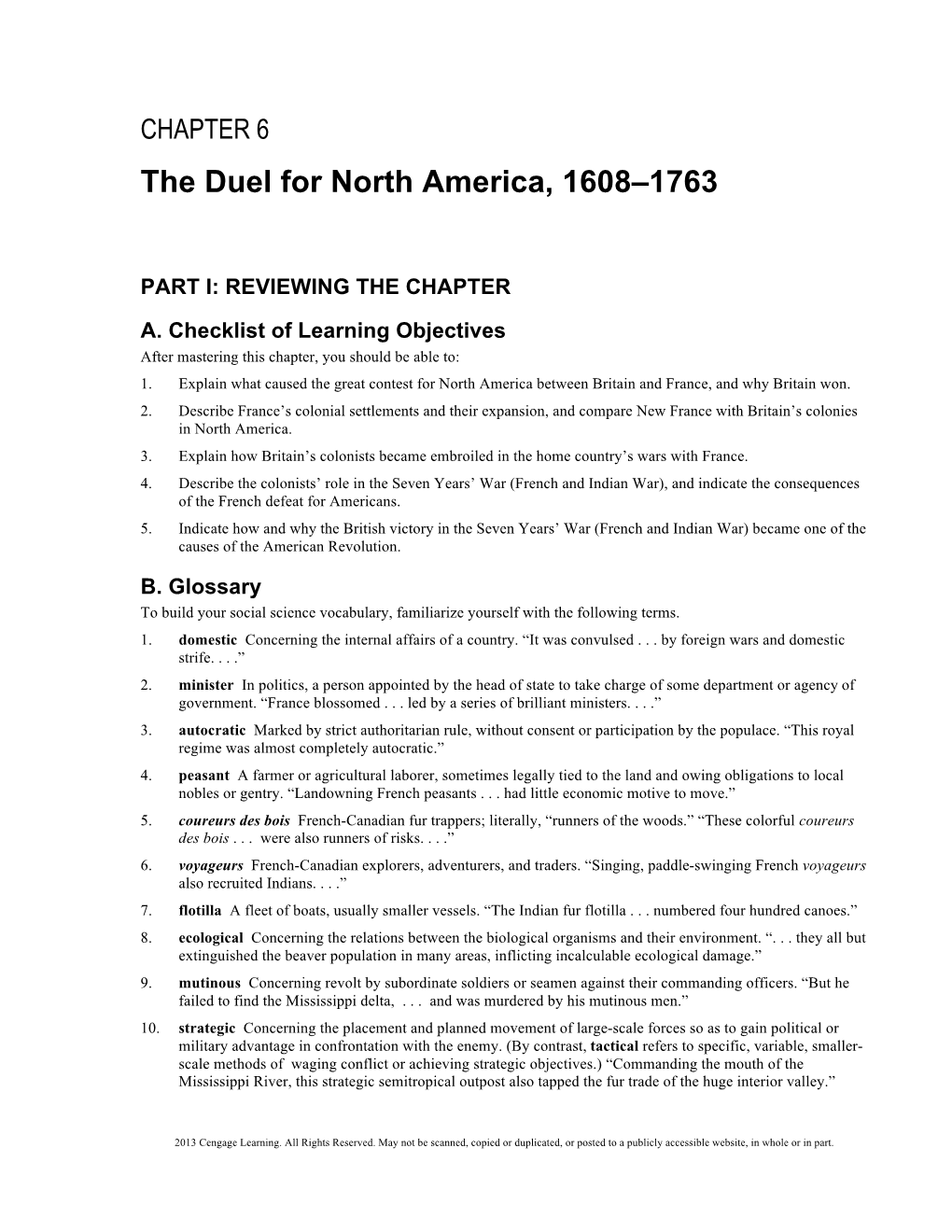 CHAPTER 6 the Duel for North America, 1608–1763