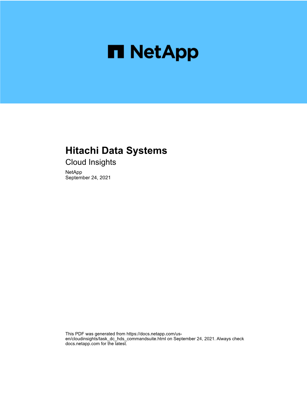 Hitachi Data Systems : Cloud Insights