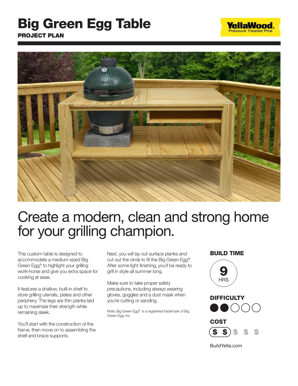 Create a Modern, Clean and Strong Home for Your Grilling Champion