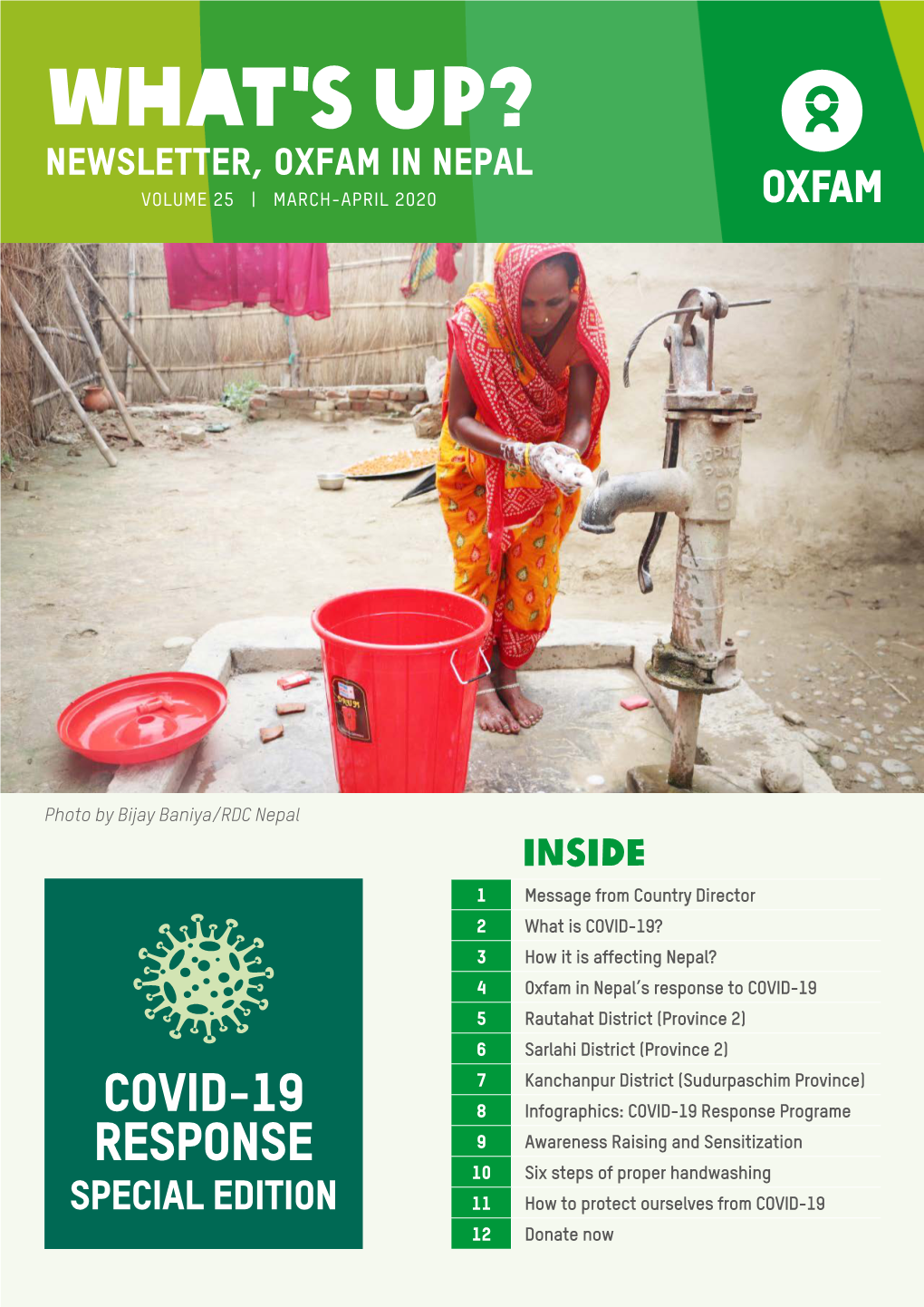 WHAT's UP? Newsletter, Oxfam in Nepal VOLUME 25 | MARCH-APRIL 2020