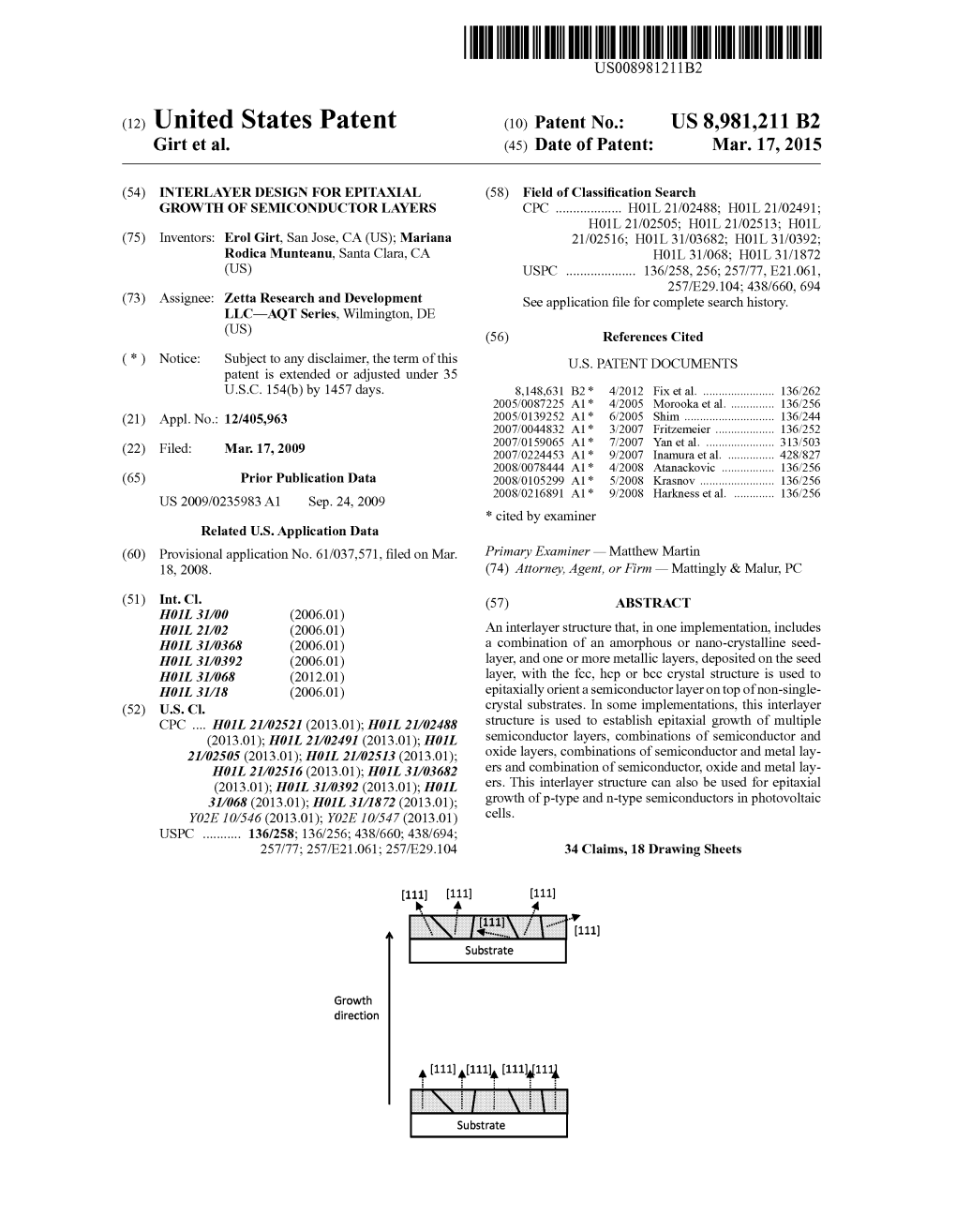 (12) United States Patent (10) Patent No.: US 8,981.211 B2 Girt Et Al