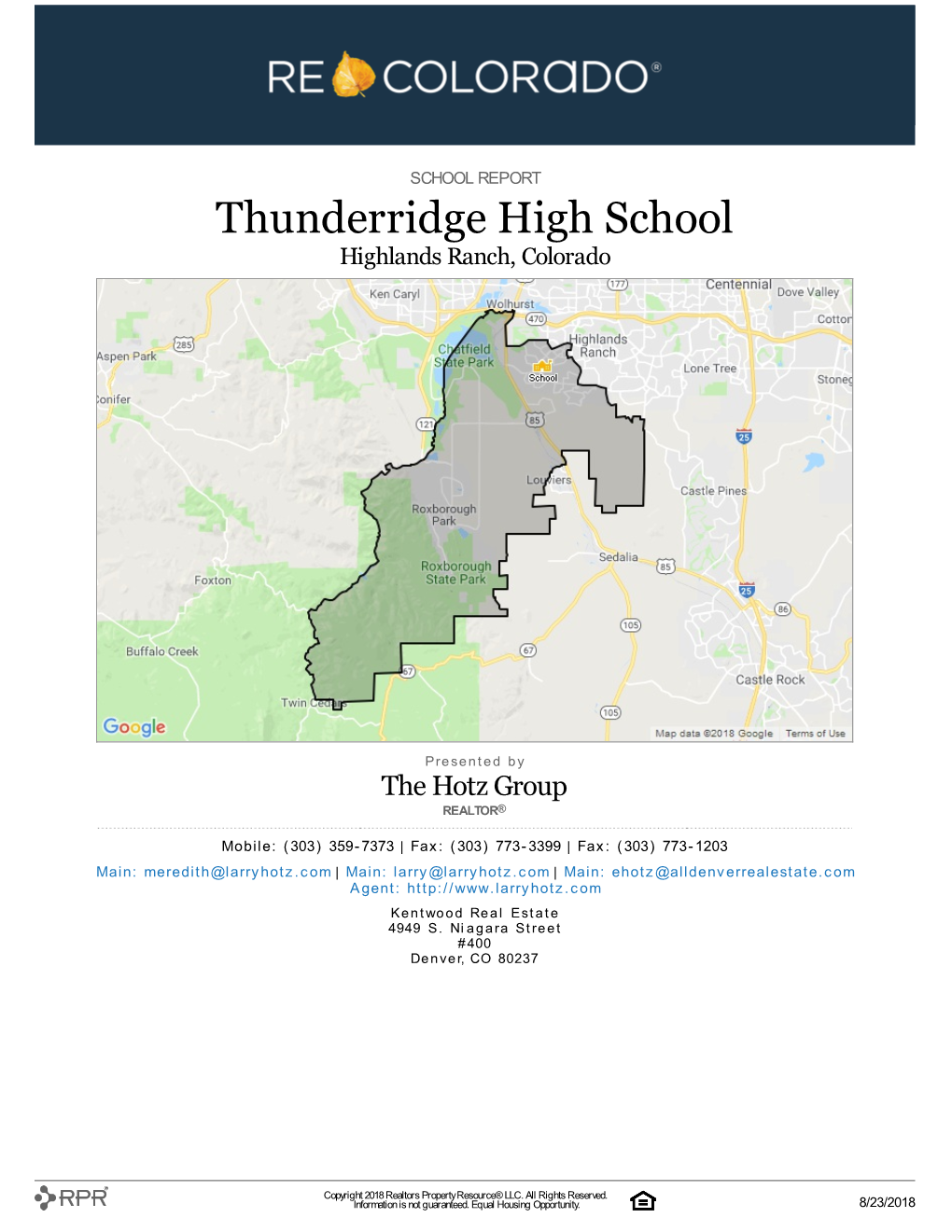 Thunderridge High School Highlands Ranch, Colorado