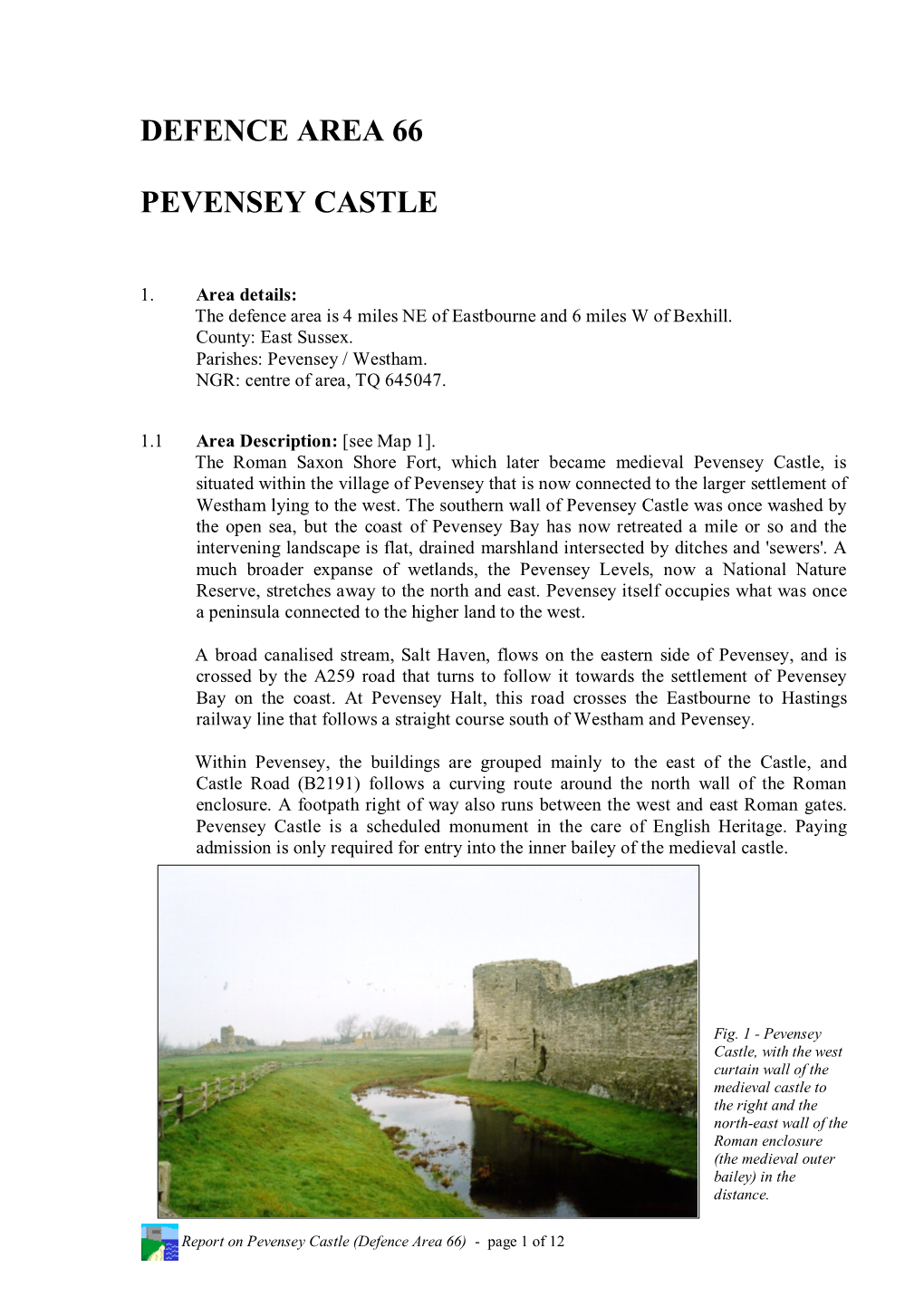 Defence Area 66 Pevensey Castle