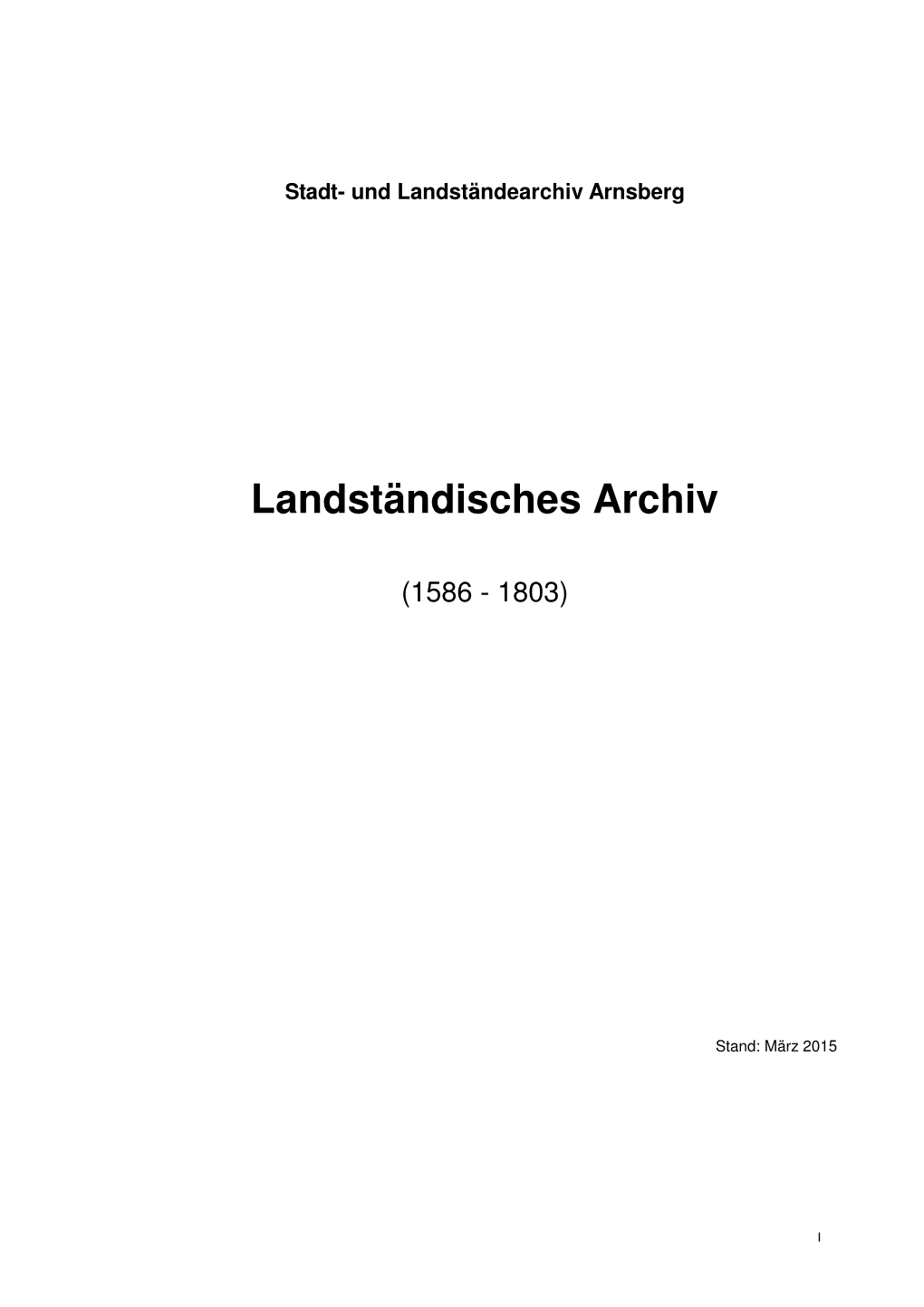 Landständisches Archiv