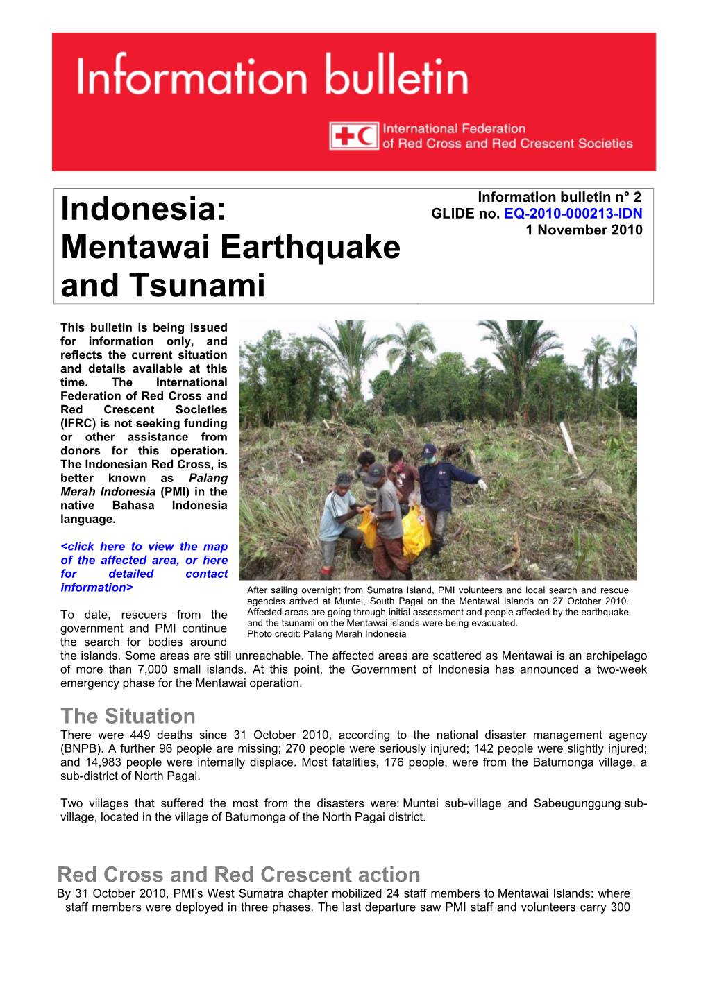 Indonesia: Mentawai Earthquake and Tsunami