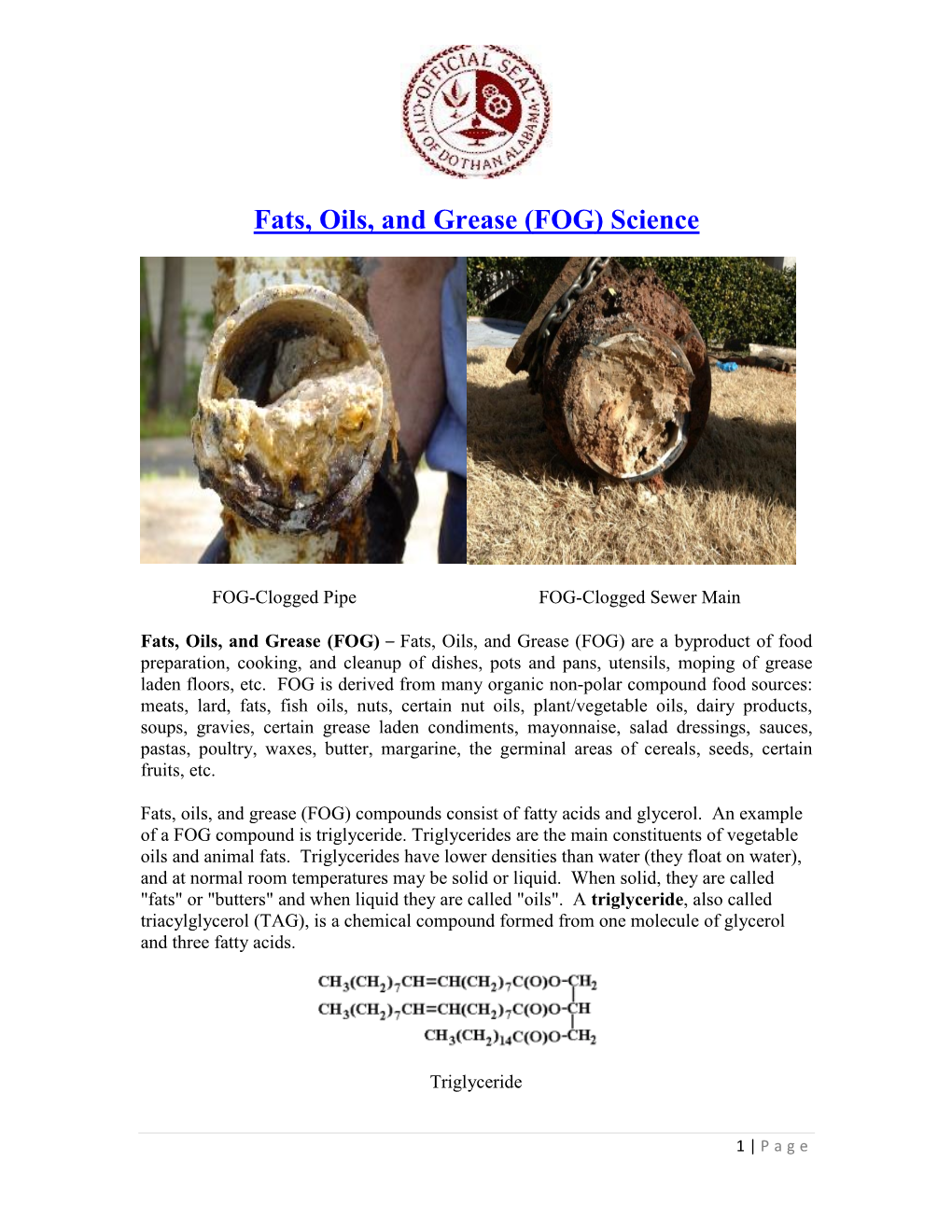 Fats, Oils, and Grease (FOG) Science