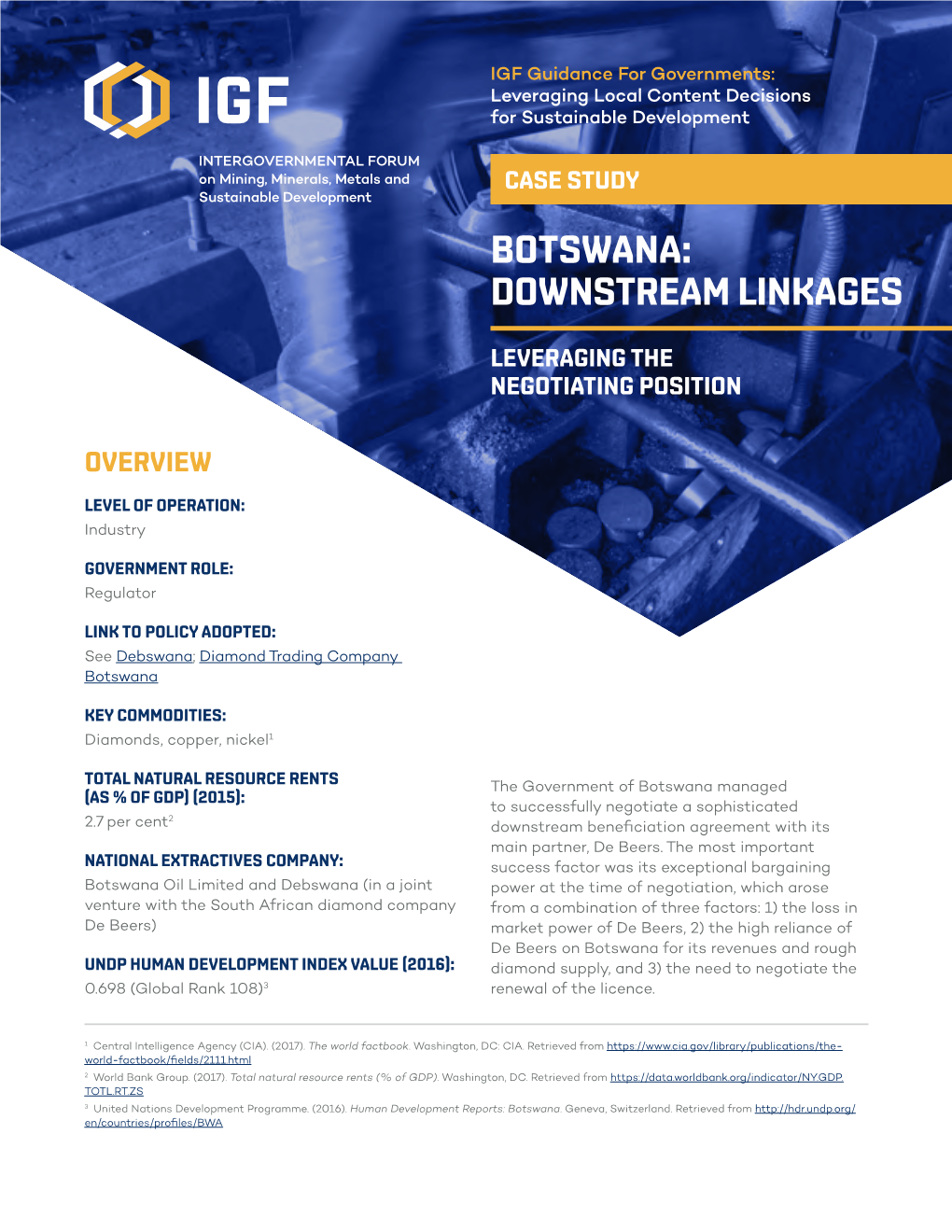 Botswana: Downstream Linkages