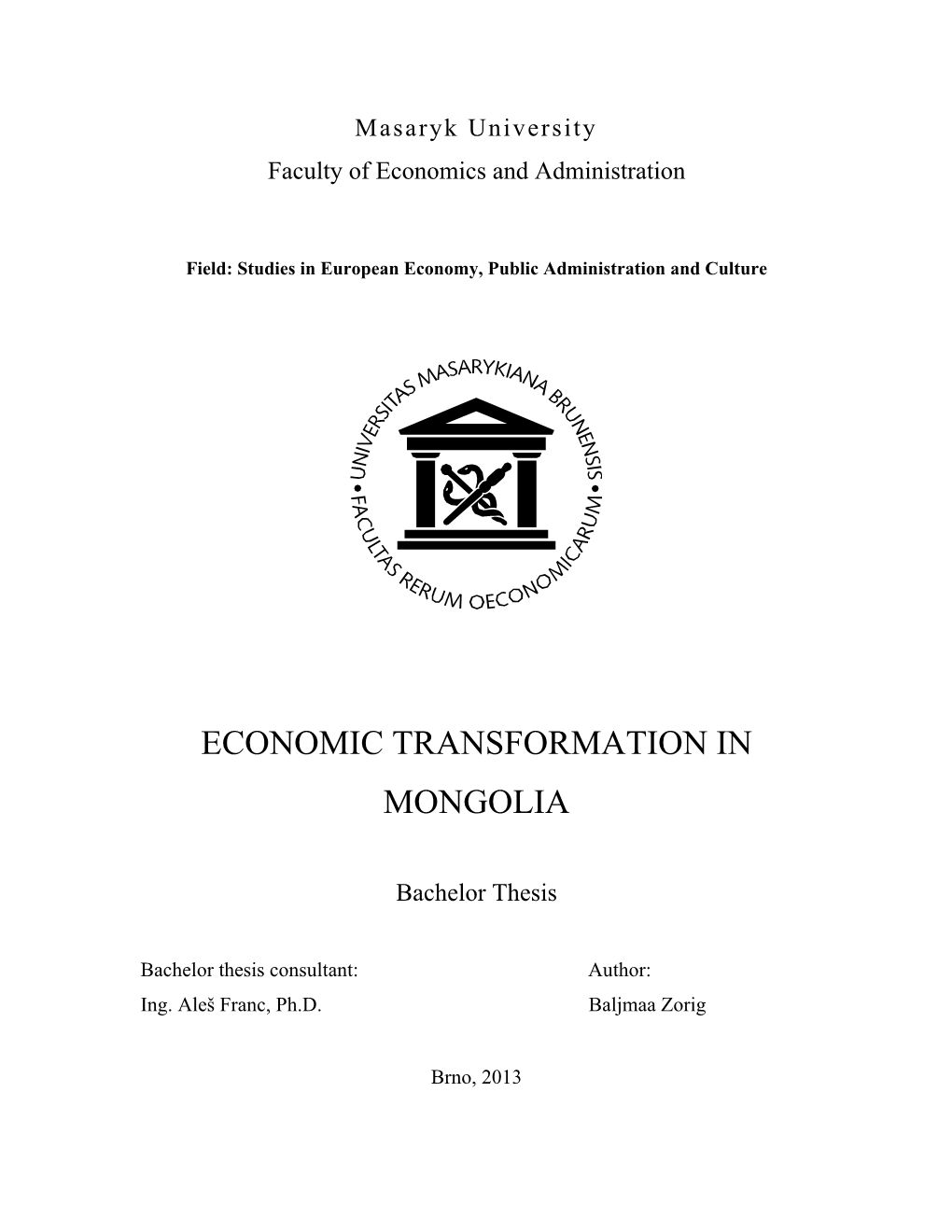 Economic Transformation in Mongolia