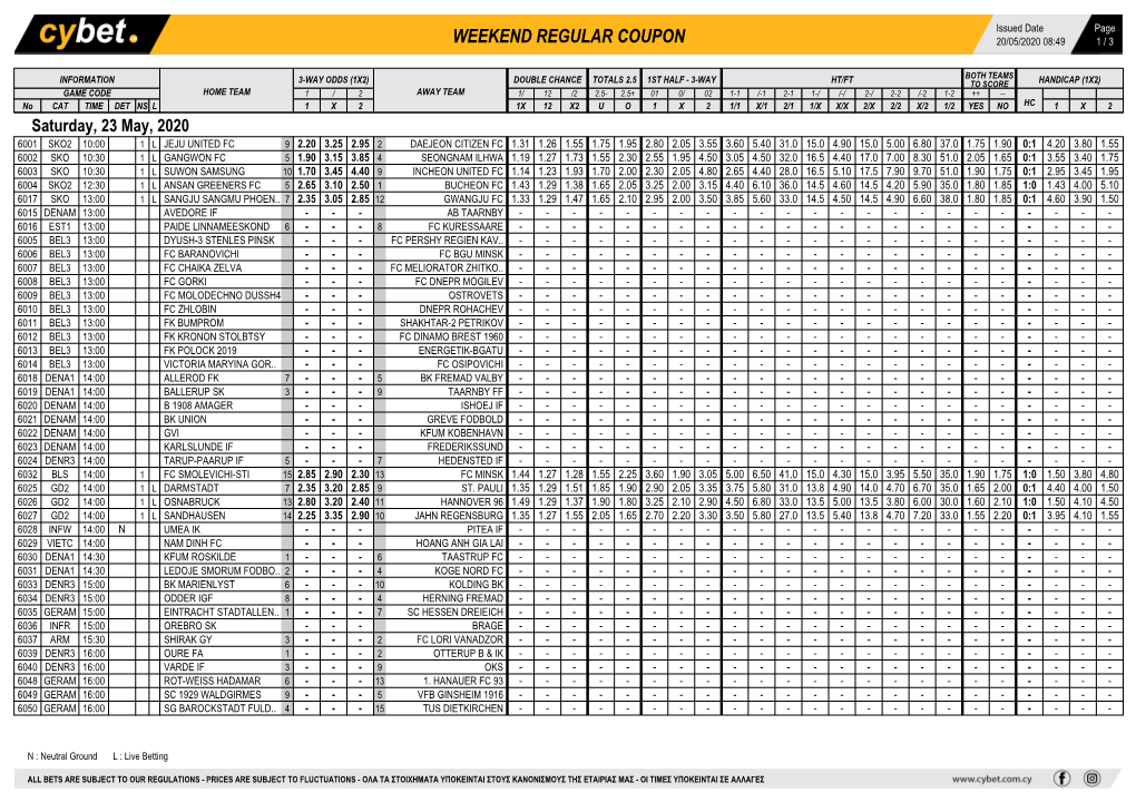 Weekend Regular Coupon 20/05/2020 08:49 1 / 3