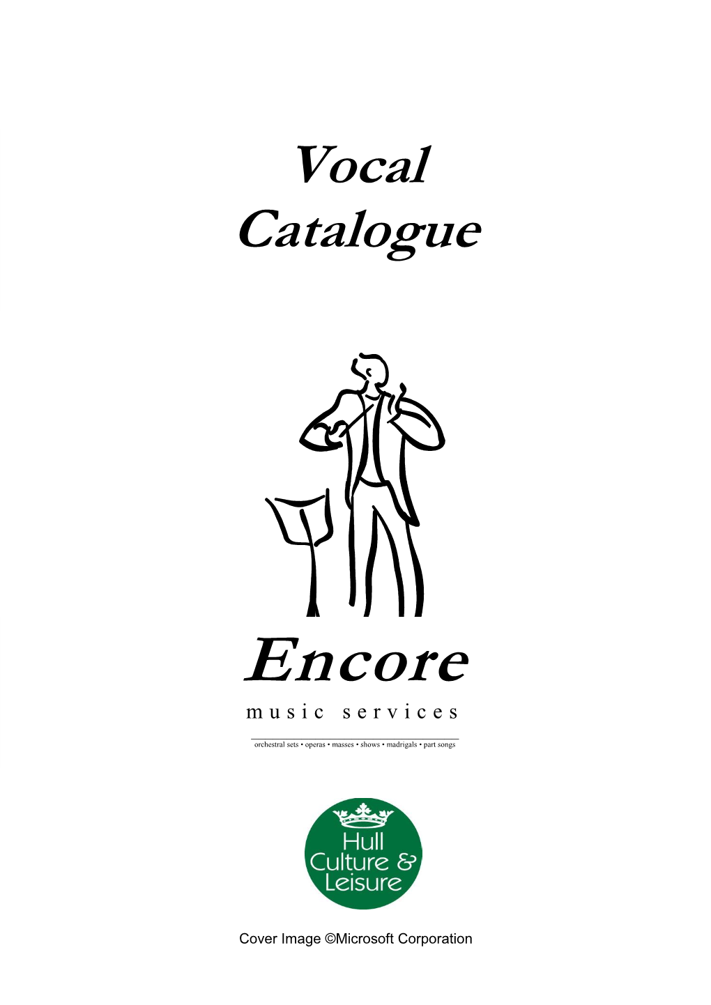 Vocal Catalogue