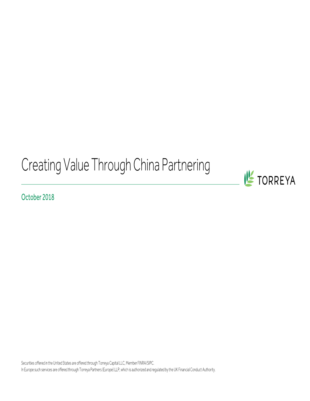 Creating Value Through China Partnering