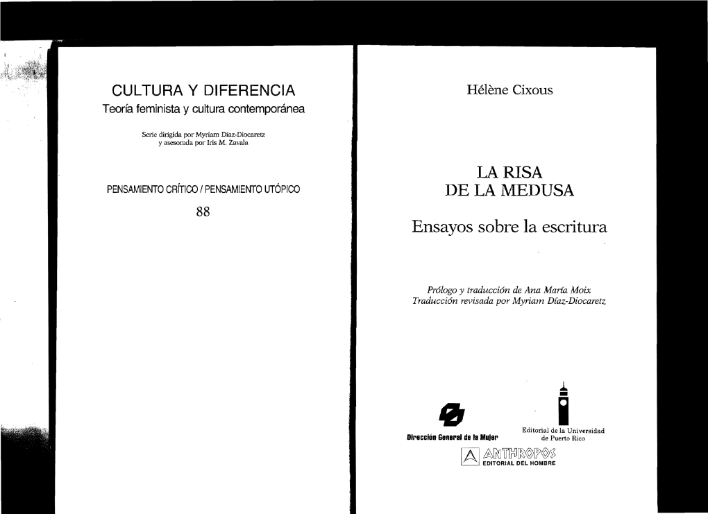 Cixous, Helene – La Risa De La Medusa. Ensayos Sobre La Escritura