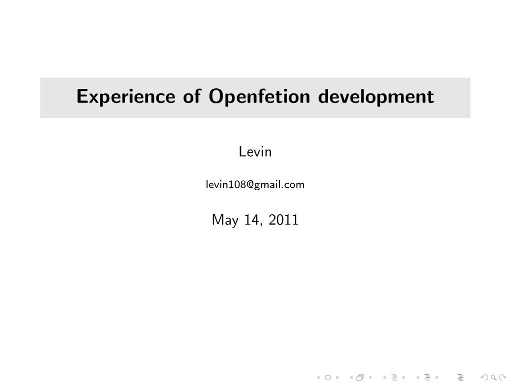 Experience of Openfetion Development