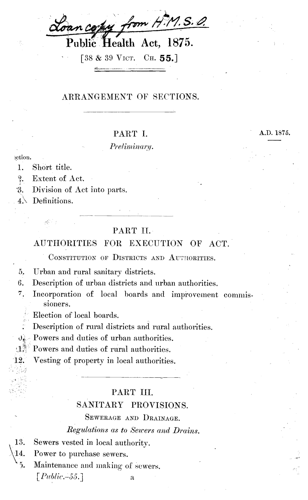 Public Health Act of 1875